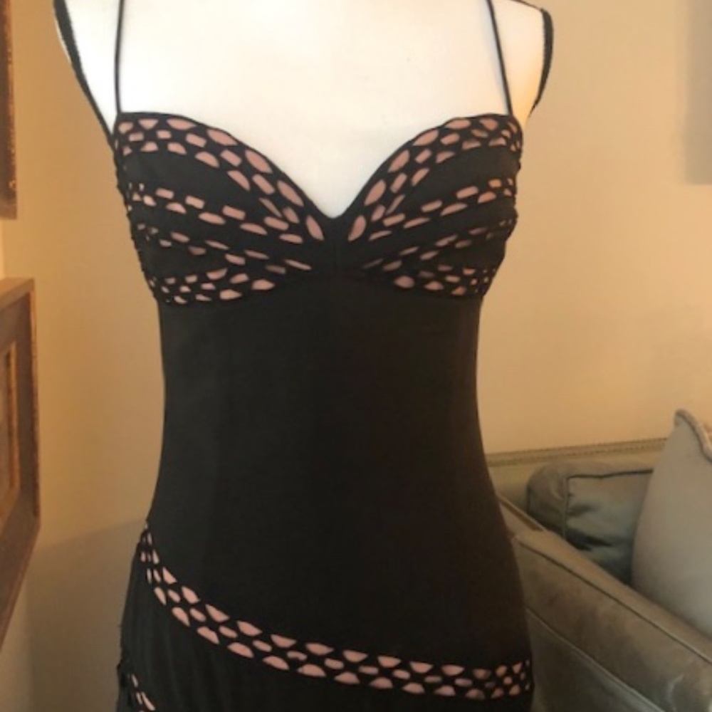 Worn Once!Nicole Miller Gown with CutOut Pattern